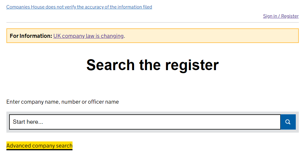Find & Update Company Information on Companies House Search Your Company Formations